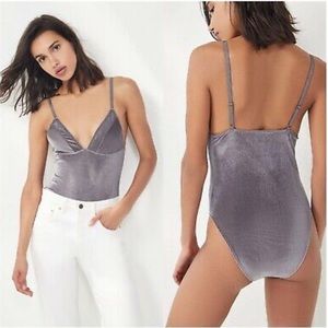 Out from under velvet bodysuit